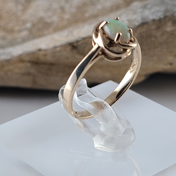 ❤️10k Size 6.25 Precious Solid Yellow Gold Fire Opal Ring! 👌🎁 - Picture 3 of 13